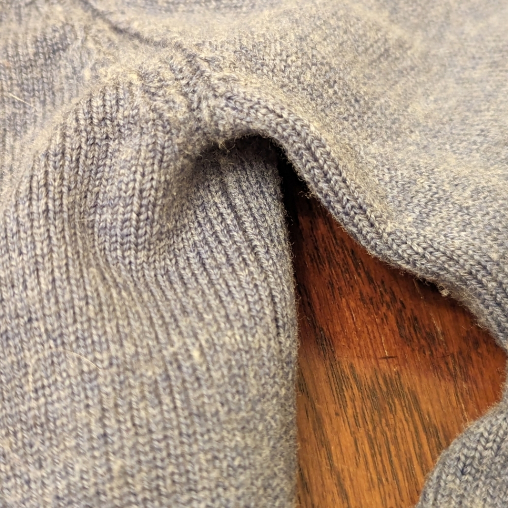Neve sweater, cardigan, medium pale blue, wool men's small, pockets